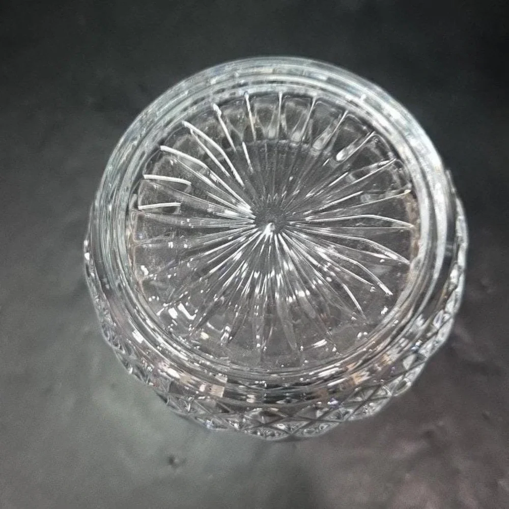 Lead Crystal Ice Bucket, Vintage Clear Glassware, Replacement Home Bar Accessory